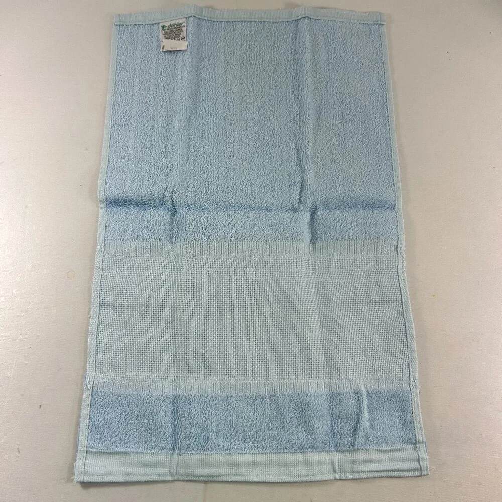 Dohler Embellished Hand Towel Lace Ribbon Pale Blue Decorative 19.5